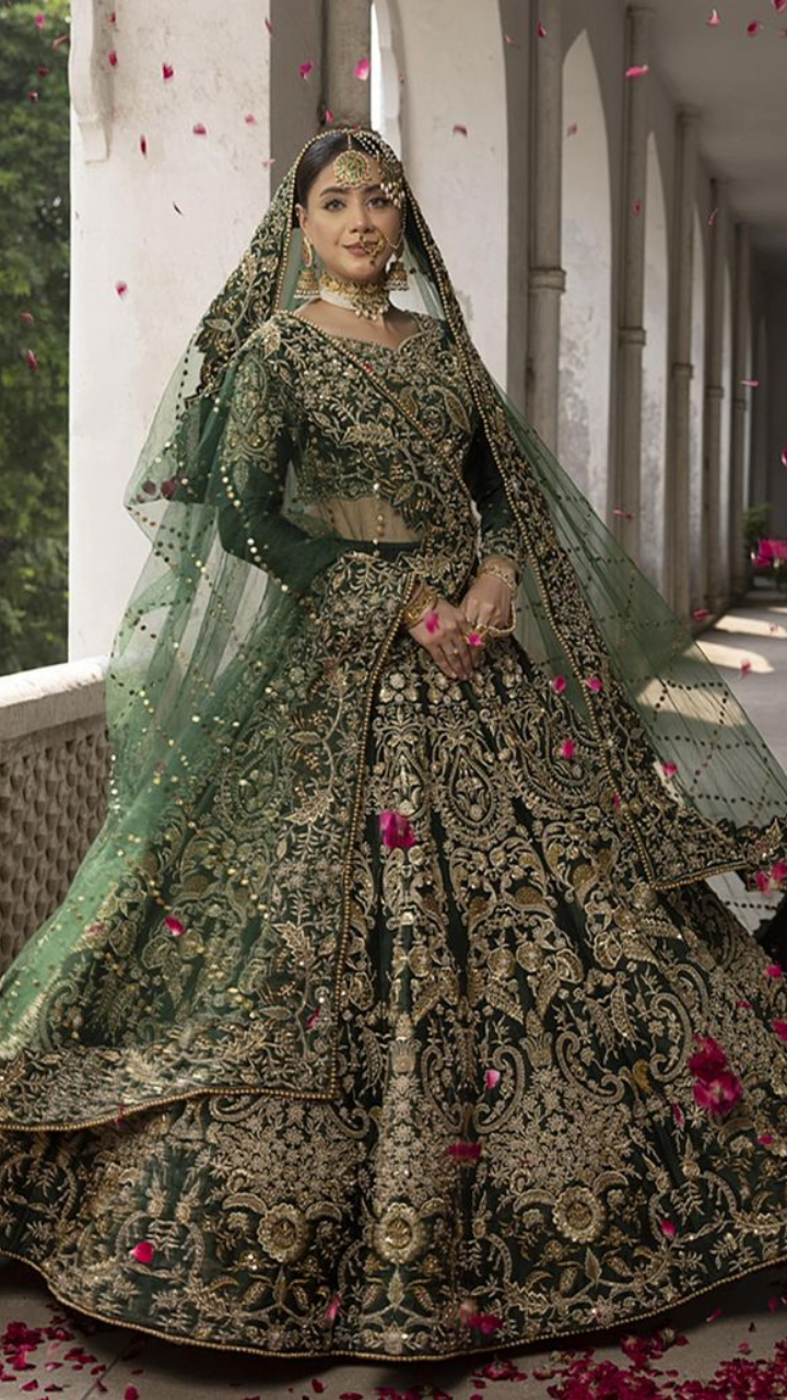 green emerald velvet dress Light Green Muslim Wedding Dresses Long Sleeves A Line Chiffon Bridal –  TANYA BRIDAL main image 1