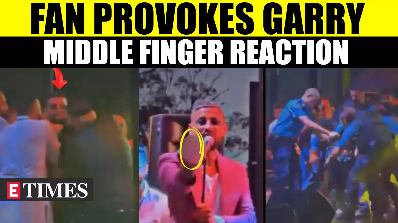 Fan’s Comment Pushes Garry Sandhu to React With A Middle Finger; Stage Confrontation Turns Ugly | WATCH