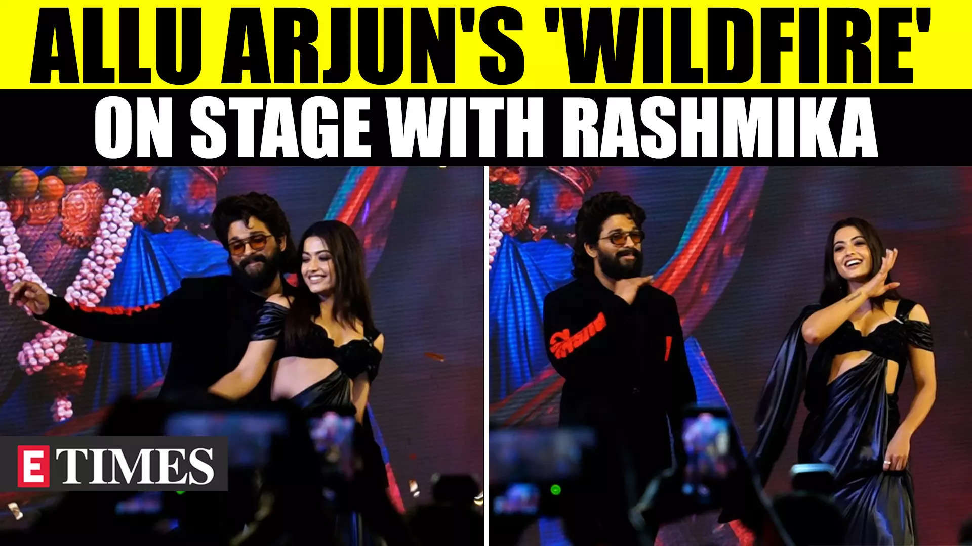 Allu Arjun Sparks 'Wildfire' At 'Pushpa 2' Pre-Release, Rashmika Mandanna Brings 'Angaaron' Magic