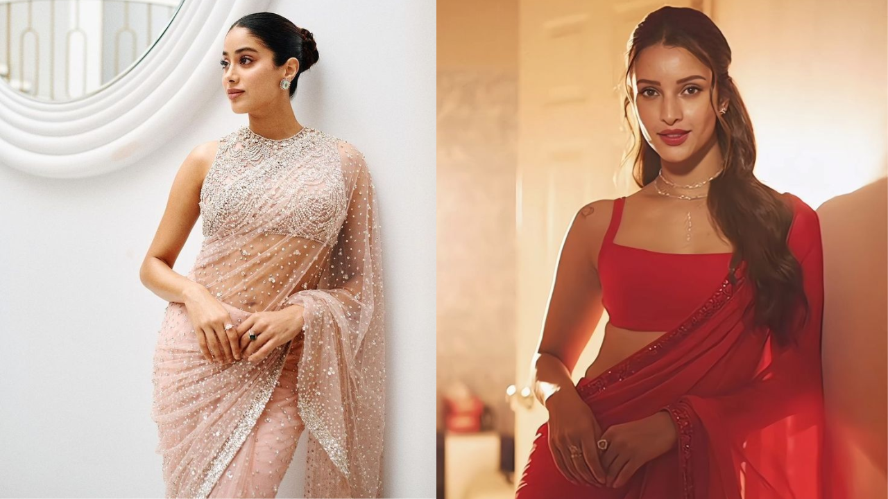 Janhvi Kapoor to Tripti Dimri: 5 Bollywood celebrity-inspired stunning engagement-worthy saris