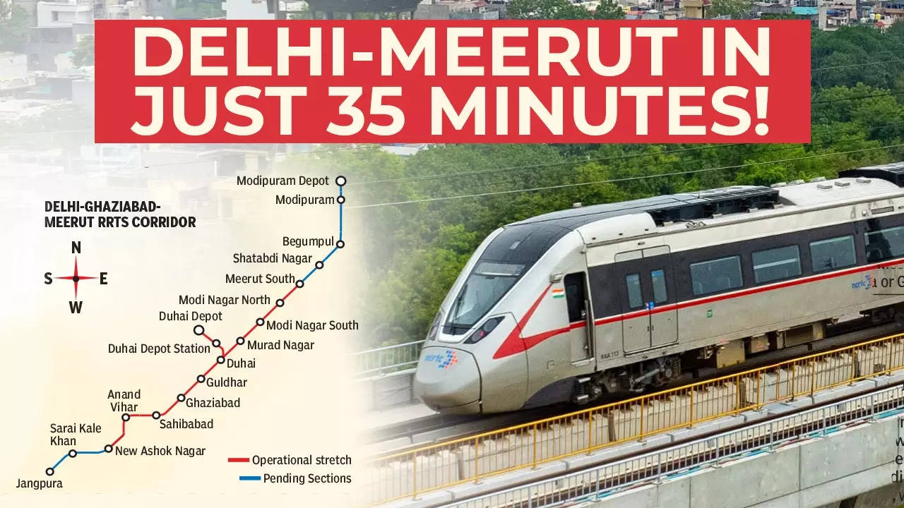 Namo Bharat Trains: Travel From Delhi To Meerut In Just 35 Minutes At 160 Kmph On RRTS! From Fares To Route Map & Stations - Top 10 Facts