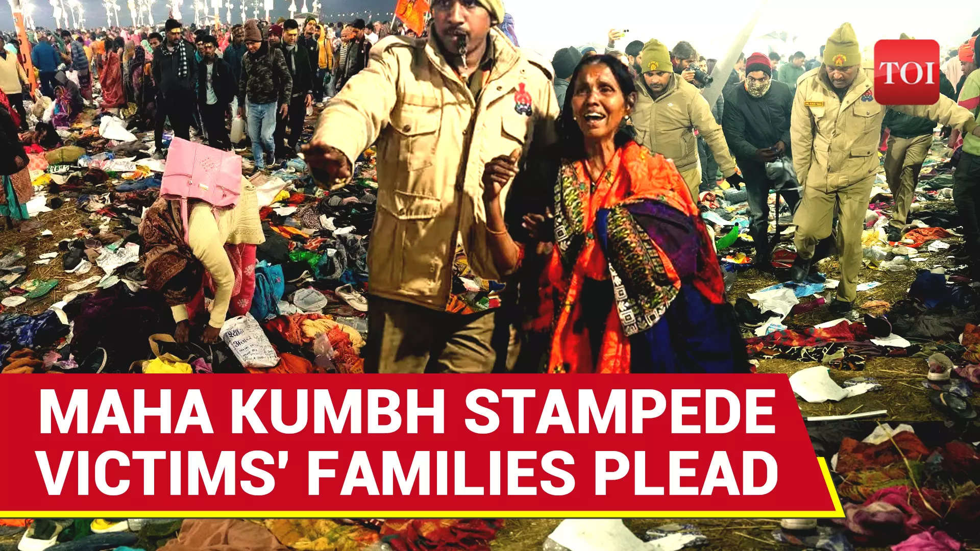 Deadly Maha Kumbh stampede; many injured.