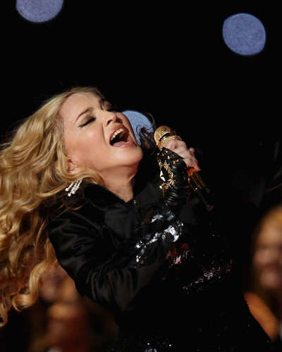 Madonna performs @ NFL Super Bowl show 