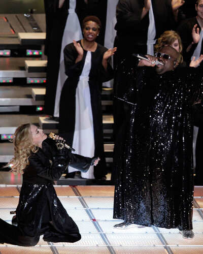 Madonna performs @ NFL Super Bowl show