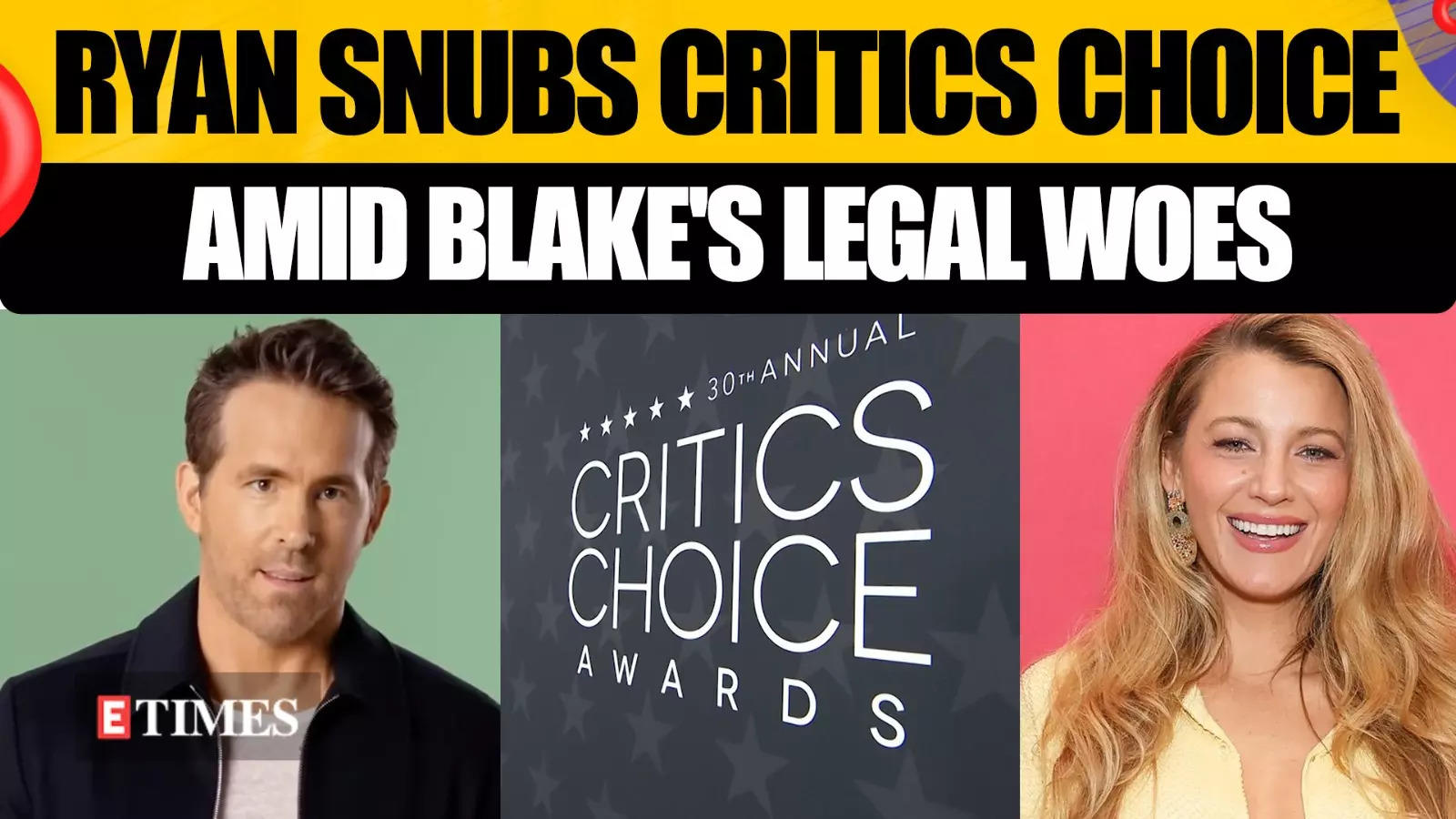 Ryan Reynolds Reacts to Critics Choice Win After Skipping Ceremony Amid Blake Lively’s Legal Drama