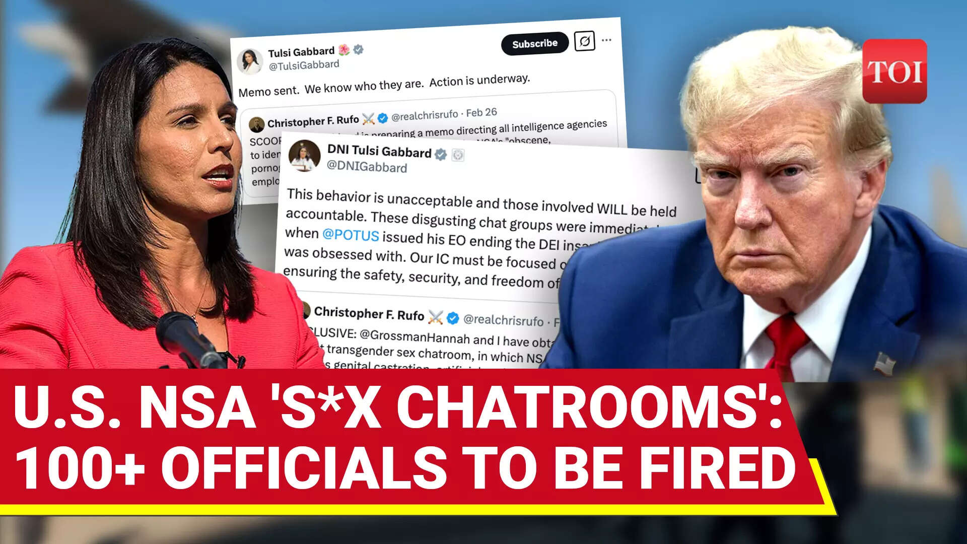 US NSA S*x Chatrooms Scandal Trump Aide Tulsi Gabbard Takes Action