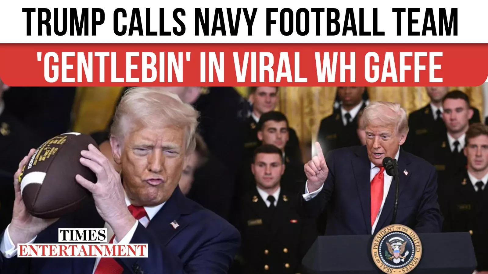 Trump Makes Disastrous Mistake In Essential White Home Deal with, Calls Navy Soccer Crew ‘Gentlebin’