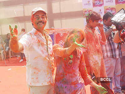 TV stars @ Holi bash