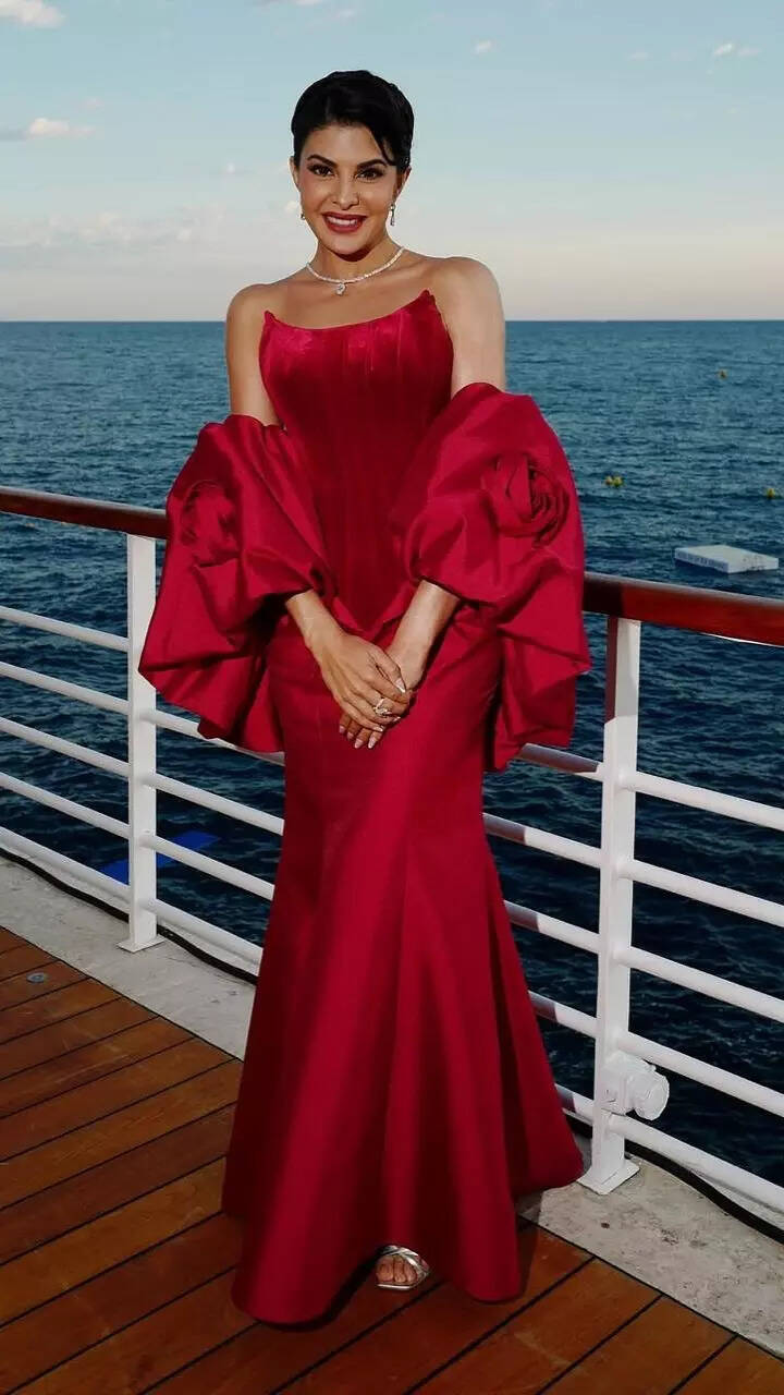 jacqueline fernandez red dress Red Hot! Or Not?