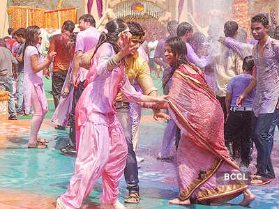 Stars play Holi