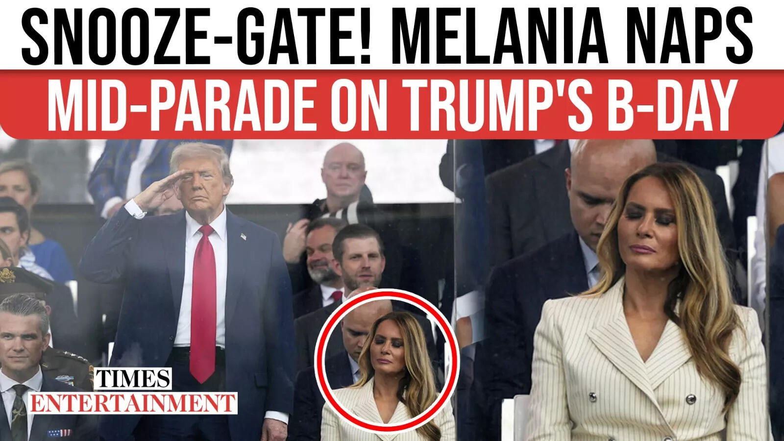Melania Caught NAPPING At Trump’s M Birthday Parade | Web ROASTS First Woman