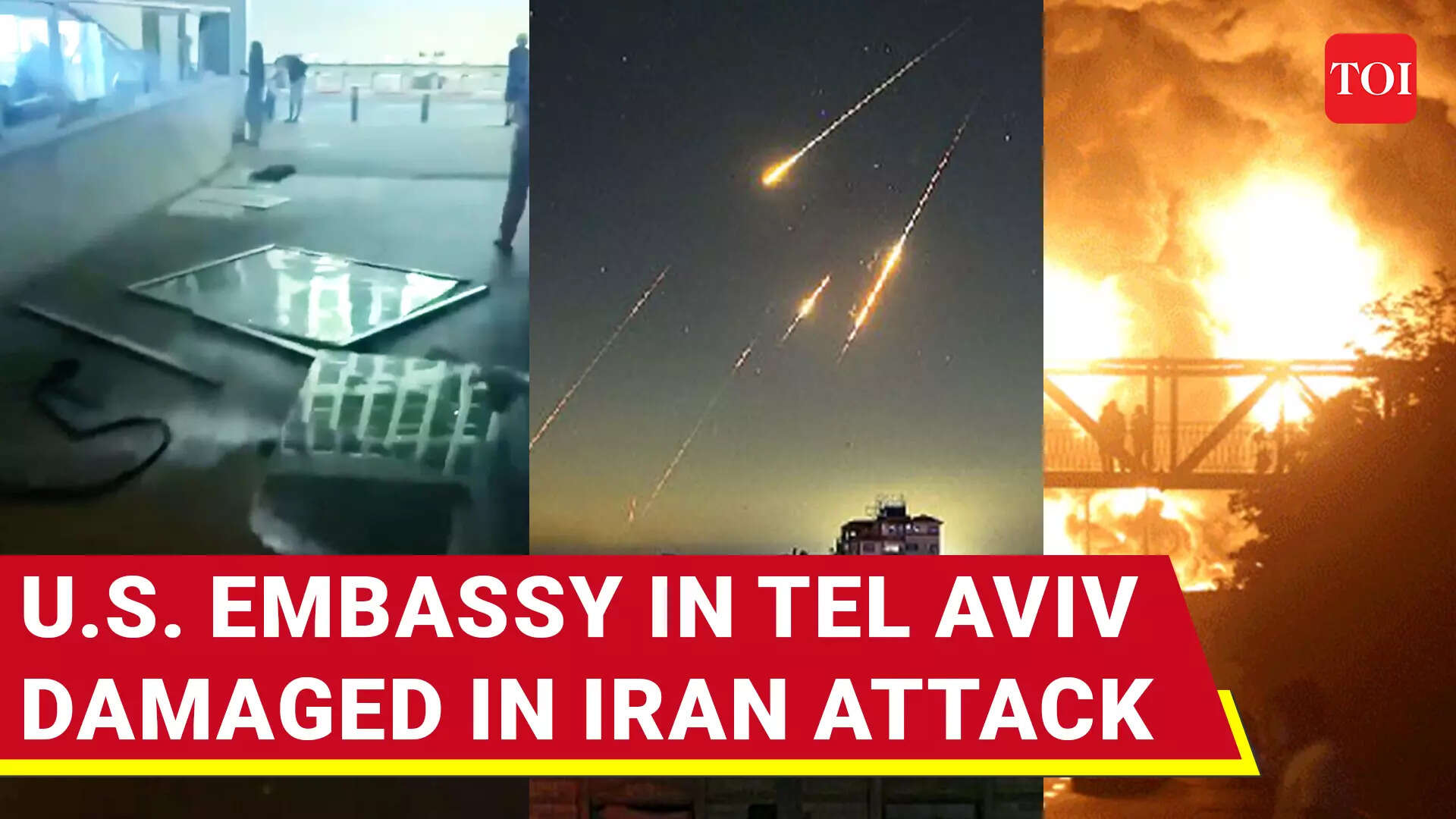 Iran Strikes Near U.S. Embassy In Israel; Facility Shut After Damage From Missile Blasts | Watch