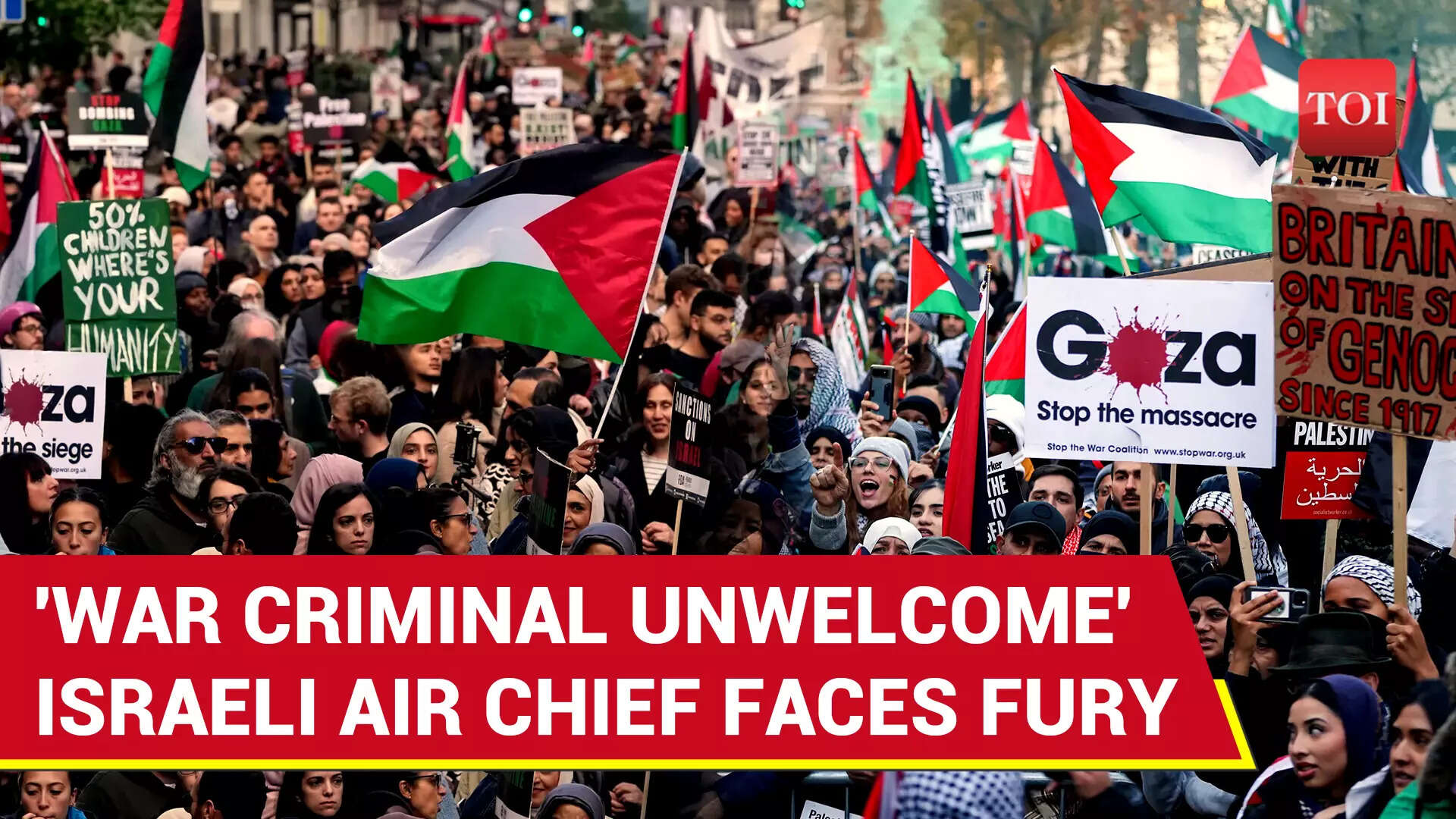Israeli Air Chief's UK Visit Sparks Protests In London; Hundreds Rally Outside Foreign Office