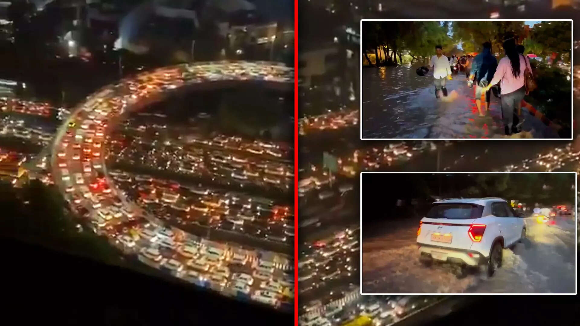 Viral Videos Capture Gurgaon&rsquo;s Traffic Chaos And Flooded Streets