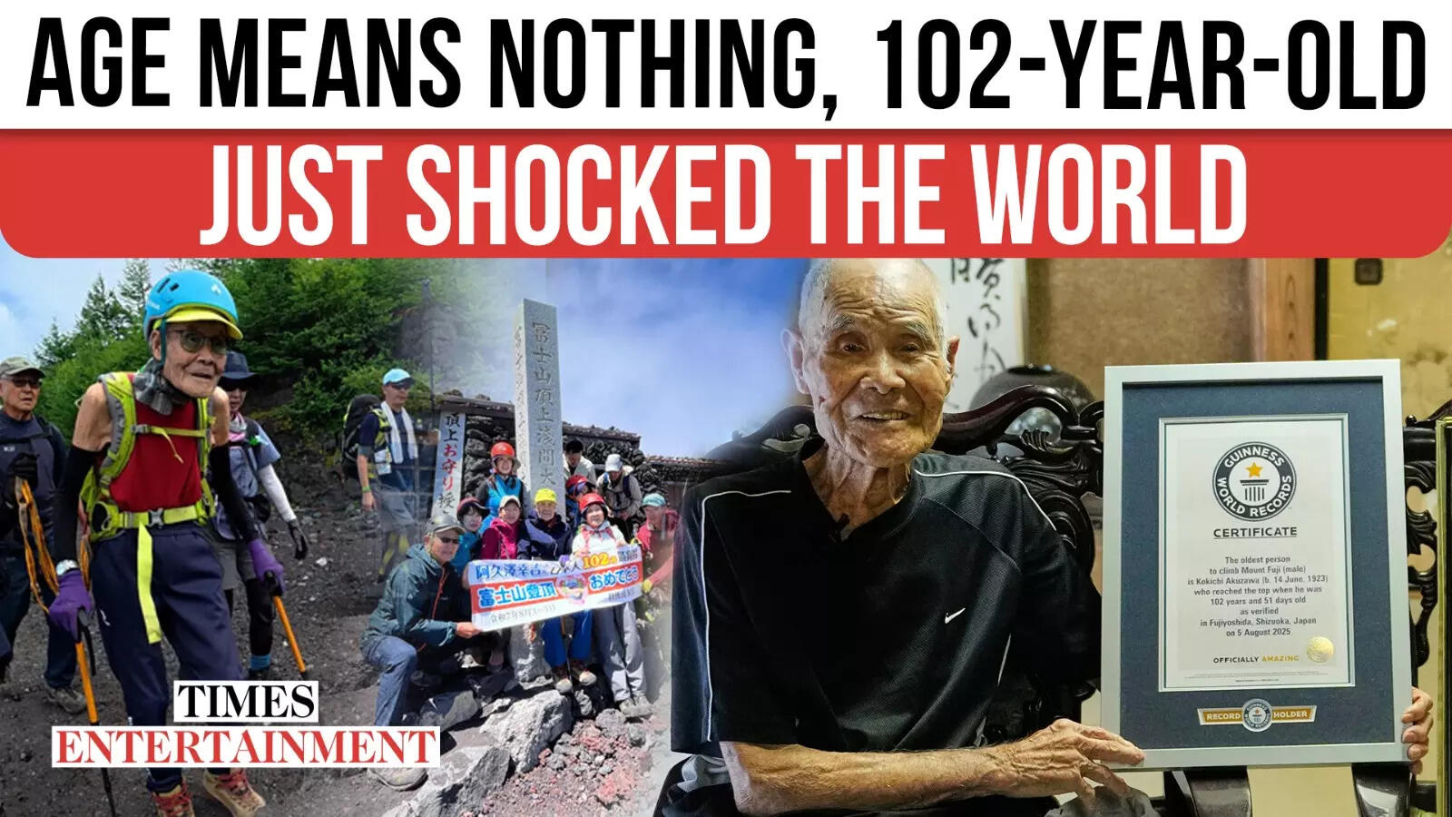 Japan’s Kokichi Akuzawa, 102, Reaches New Heights With Historic Mount Fuji Ascent