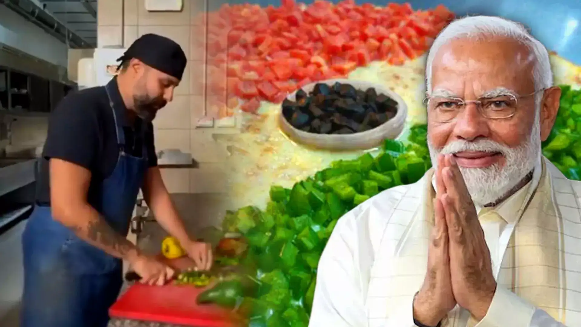 Italian Chef Valentino Rahim Wishes PM Modi with Tricolour Pizza