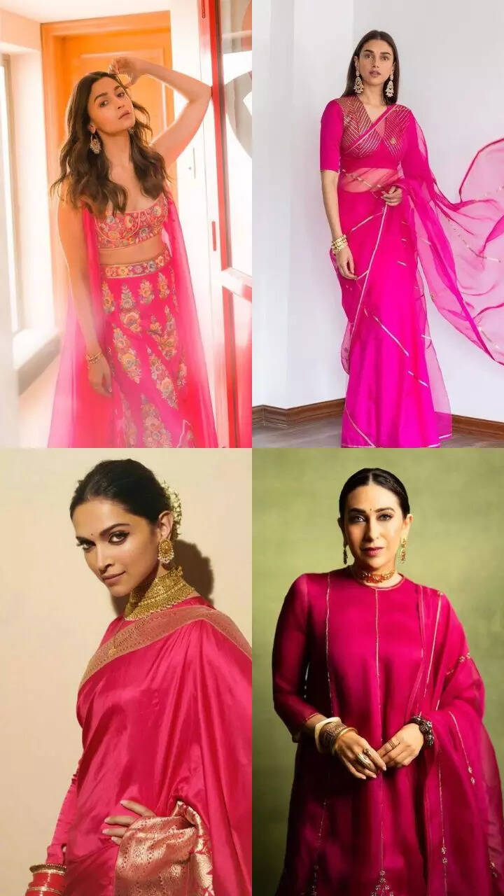 Navratri 2025: Shraddha Kapoor, Alia Bhatt, and other divas' inspired pink ethnic looks for day 9