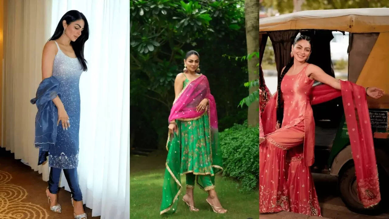 Diwali 2025: Neeru Bajwa inspired beautiful traditional looks