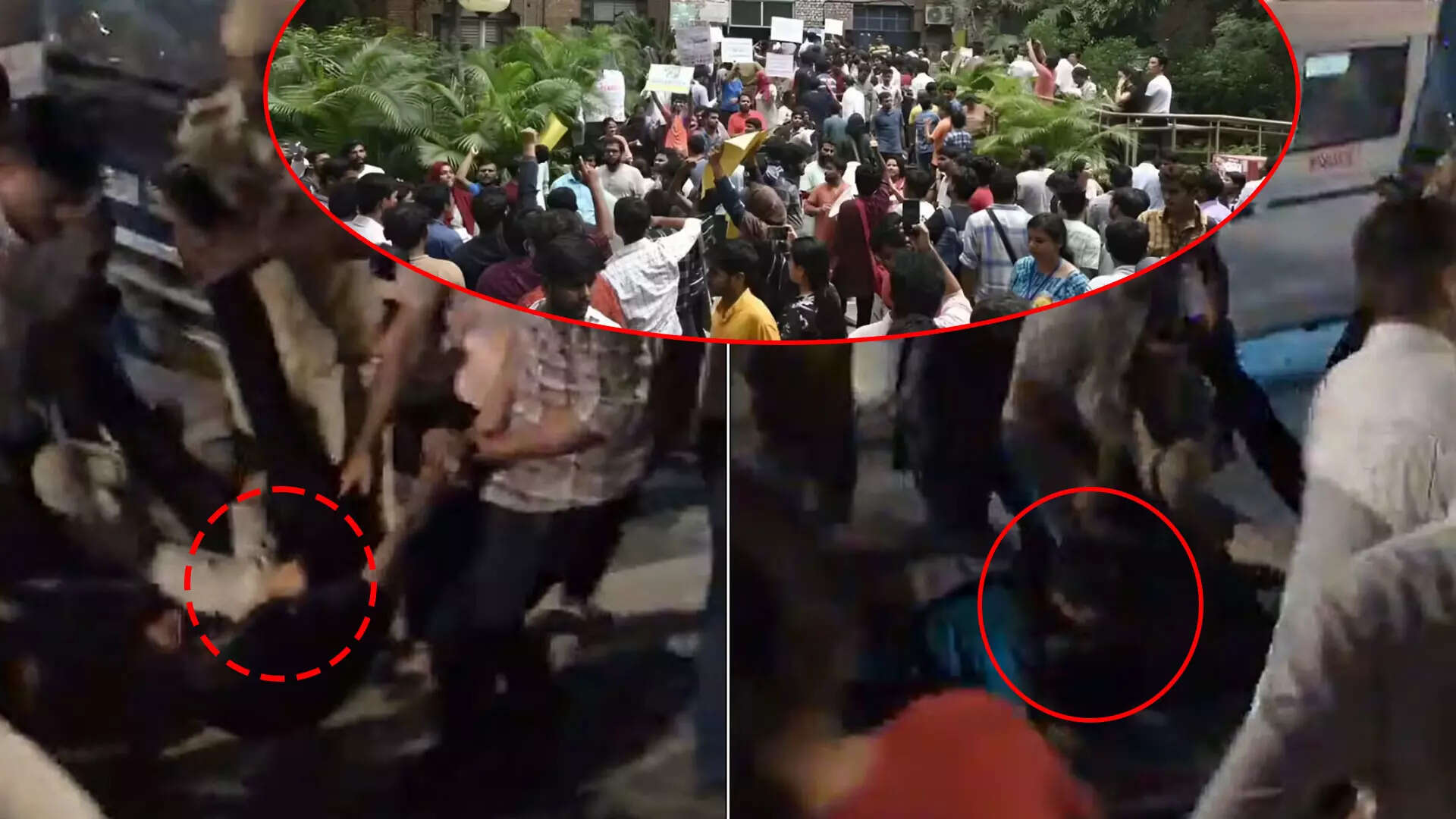 JNU Clash: Student Union President Among 28 Detained, 6 Cops Injured During Protest Against ABVP