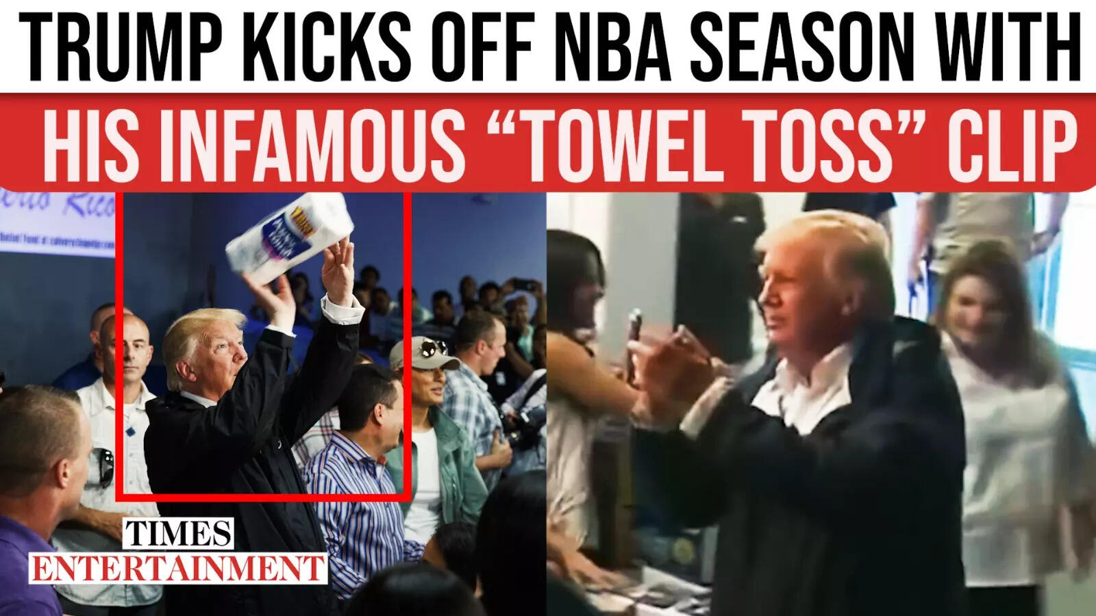 Trump’s Paper-Towel Throw Returns: White Home Sparks Outrage With NBA-Themed Put up | WATCH