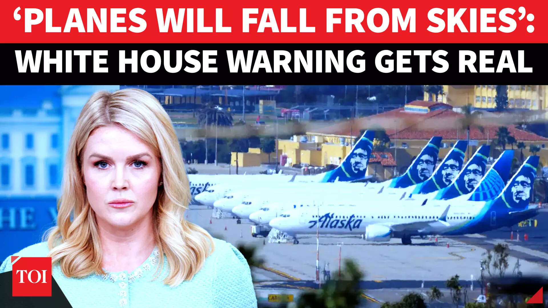 US Chaos: Leavitt’s Shutdown Warning Comes True; Tech Meltdown Grounds Alaska Airlines Flights