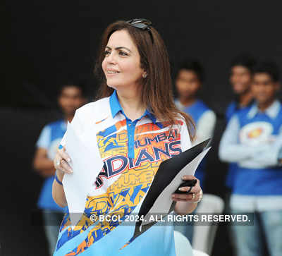 Nita Ambani at IPL practice session