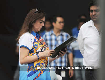 Nita Ambani at IPL practice session