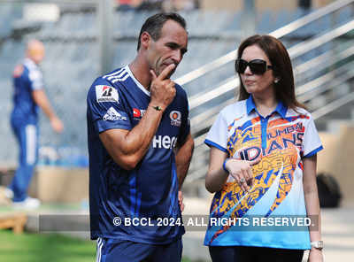 Nita Ambani at IPL practice session