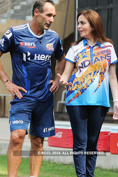 Nita Ambani at IPL practice session