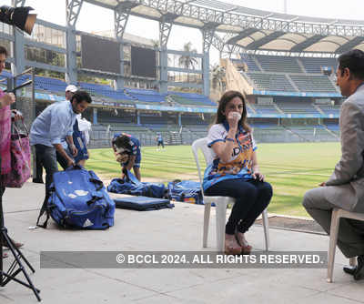 Nita Ambani at IPL practice session