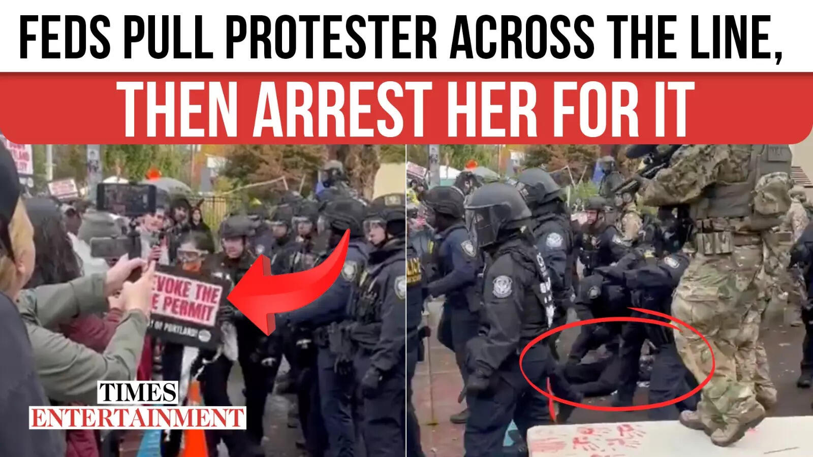Anti-ICE Protester Will get Pulled Throughout the Line and Arrested | Caught on Tape