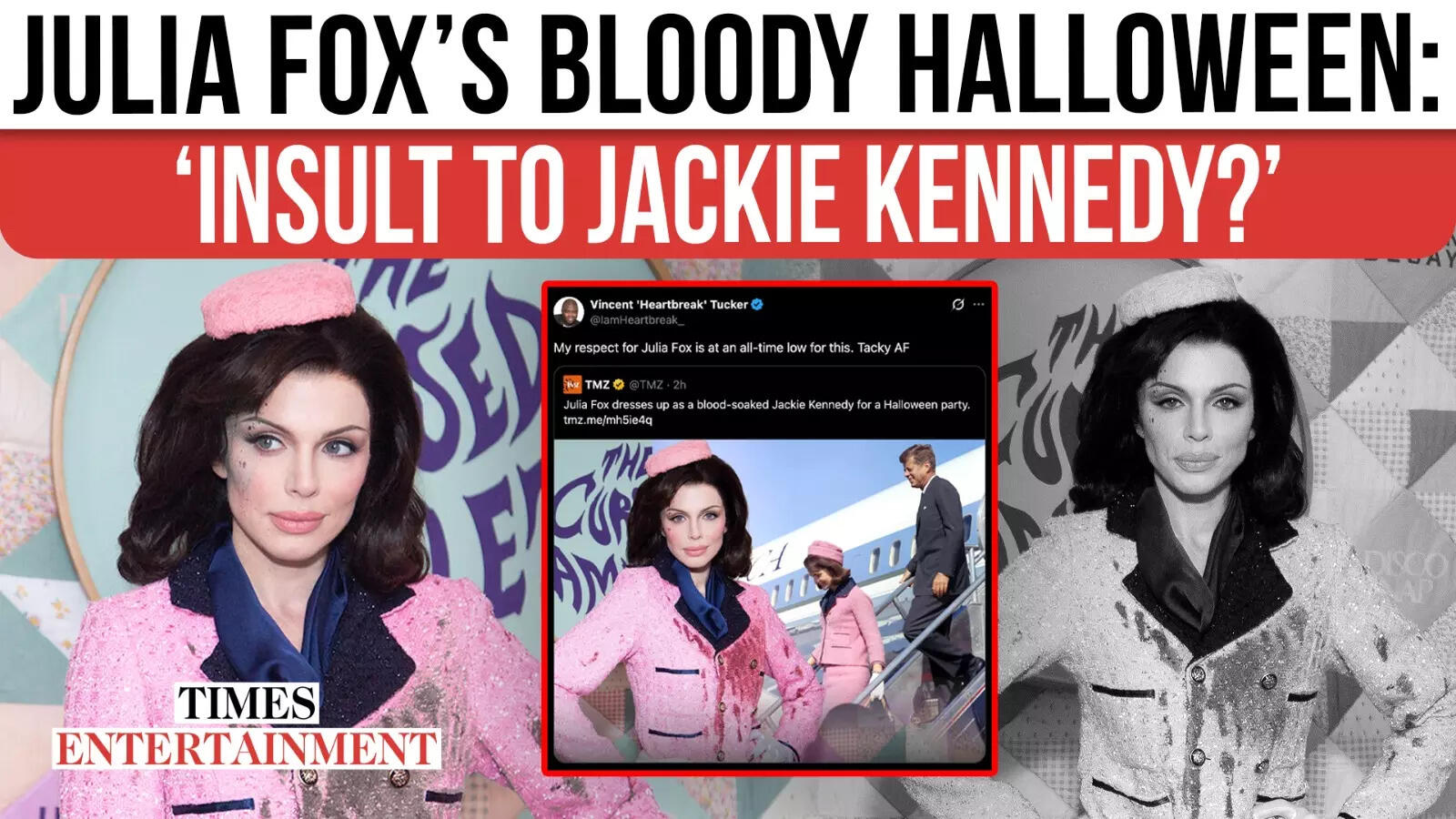 Julia Fox Blasted for Bloody Jackie Kennedy Costume at NYC Celebration, ‘Too Far for Halloween?