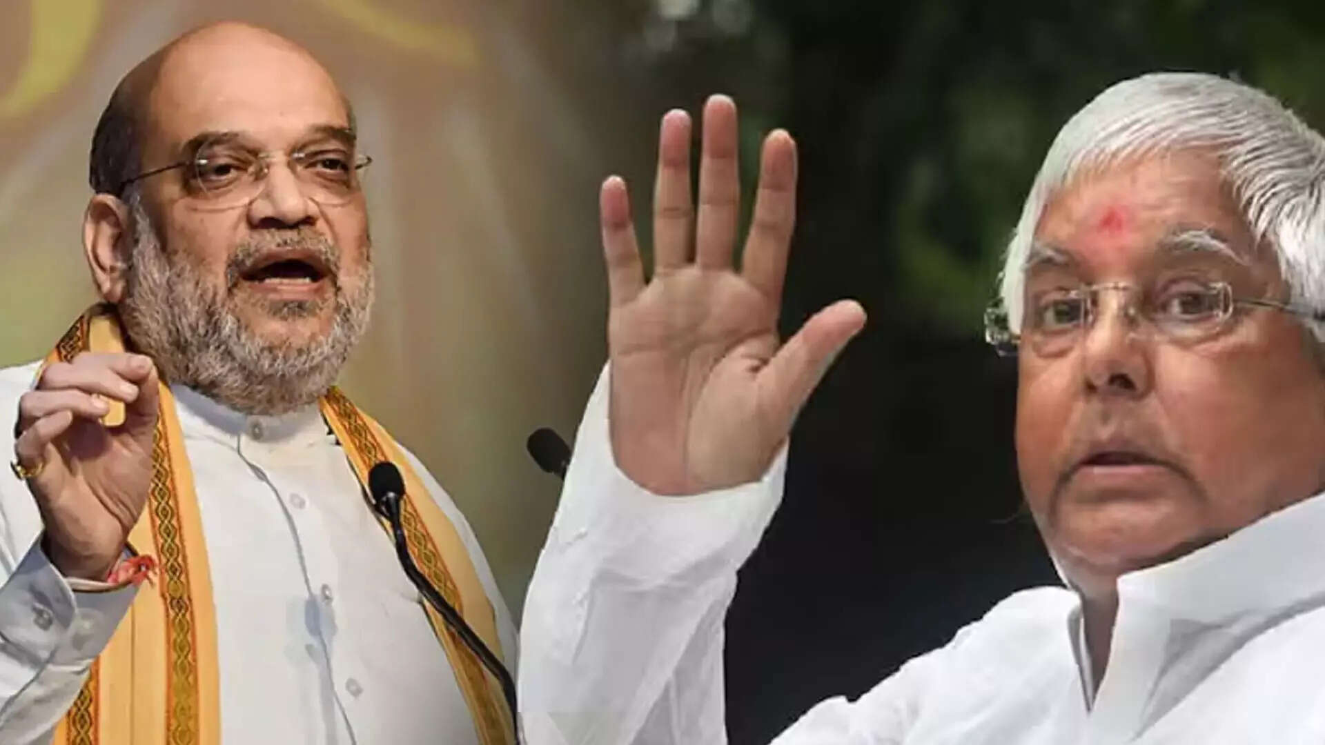 Amit Shah Targets RJD, Calls Lalu-Sonia Symbol Of ‘Jungle Raj’ Politics
