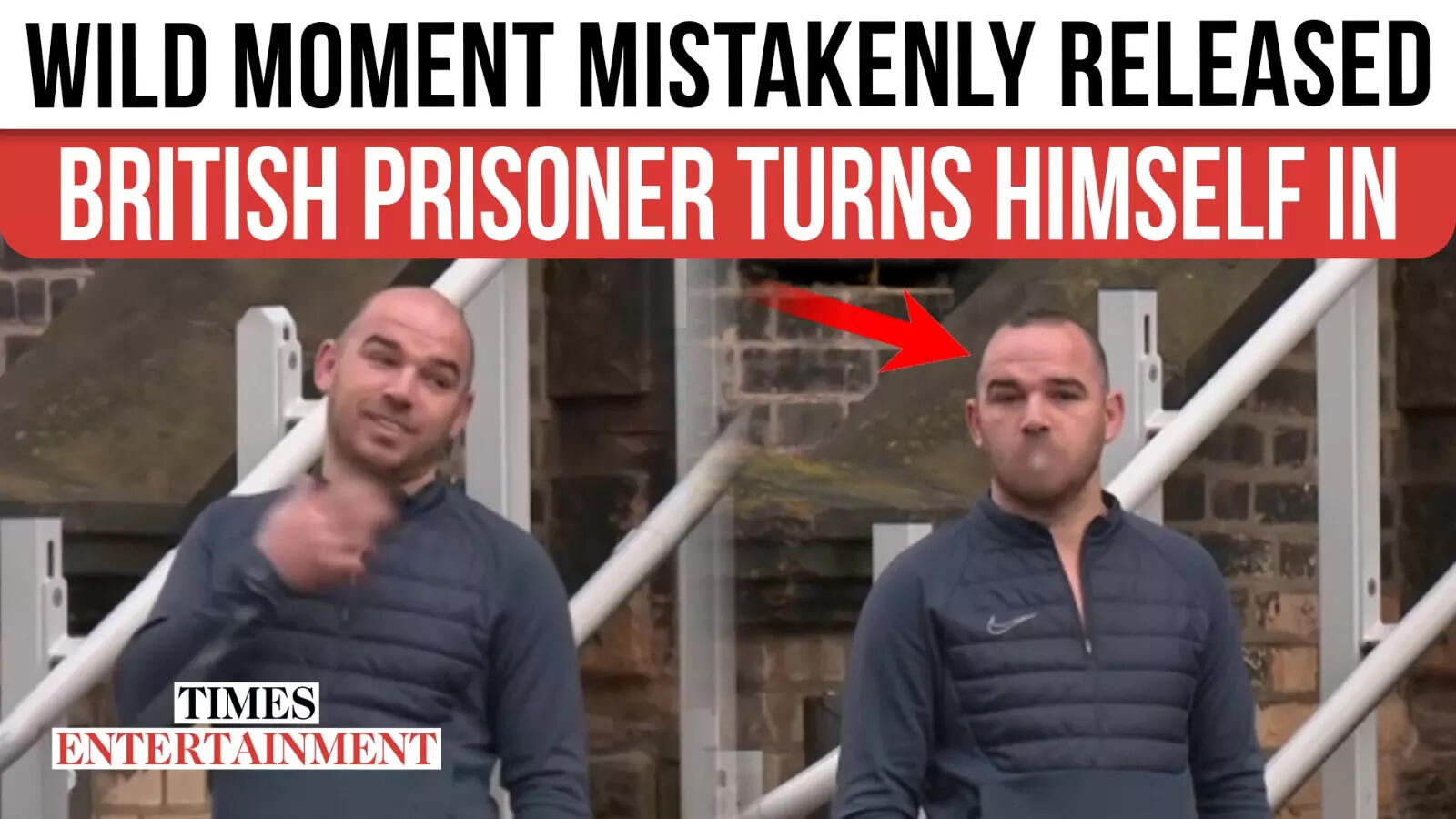 British Prisoner Waves Like A Celeb, Smokes In Model As He Turns Himself In After Unintentional Launch