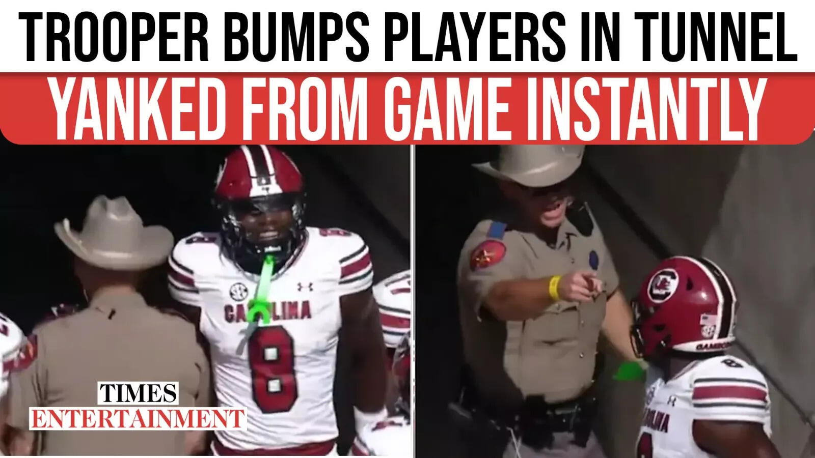 Trooper Pulled From Texas A&M Game After Tunnel Bump on South Carolina Players Sparks Outrage Online
