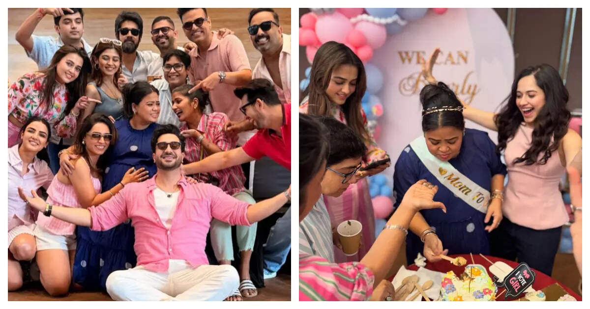 Bharti Singh gets emotional as she gets a surprise baby shower from Laughter Chefs team; friends Krushna Abhishek, Tejasswi Prakash, Jannat Zubair and others attend the bash