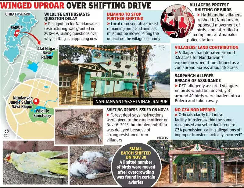 Nandanvan birds shifted to Jungle Safari amid allegations & protests