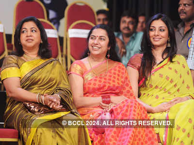 Jayasudha Nude Pics - Actors Naga Chailtanya and Samantha during the platinum jubilee acting  career celebration of Akkineni Nageswara Rao, hosted by T Subbarami Reddy  at Shilpakala Vedika