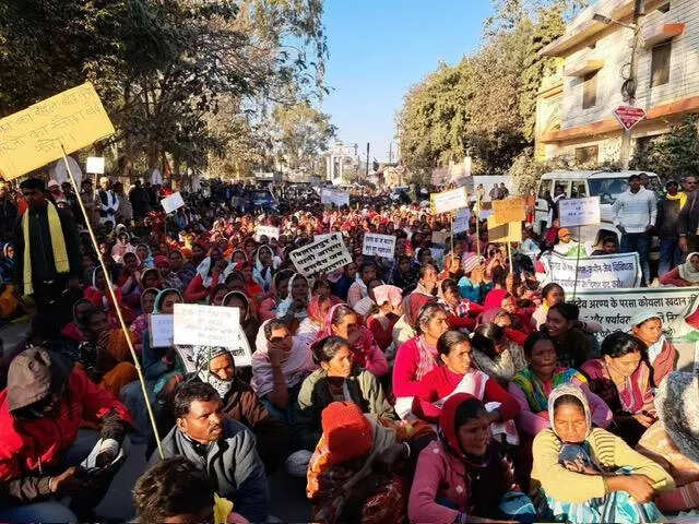 Tribal groups in Surguja protest over mining projects & forest clearances