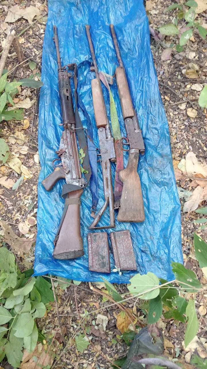 Nine Maoist worth Rs 45 lakh surrender in Gariyaband district of Raipur range, ex-cadre's lead unearths cache of arms