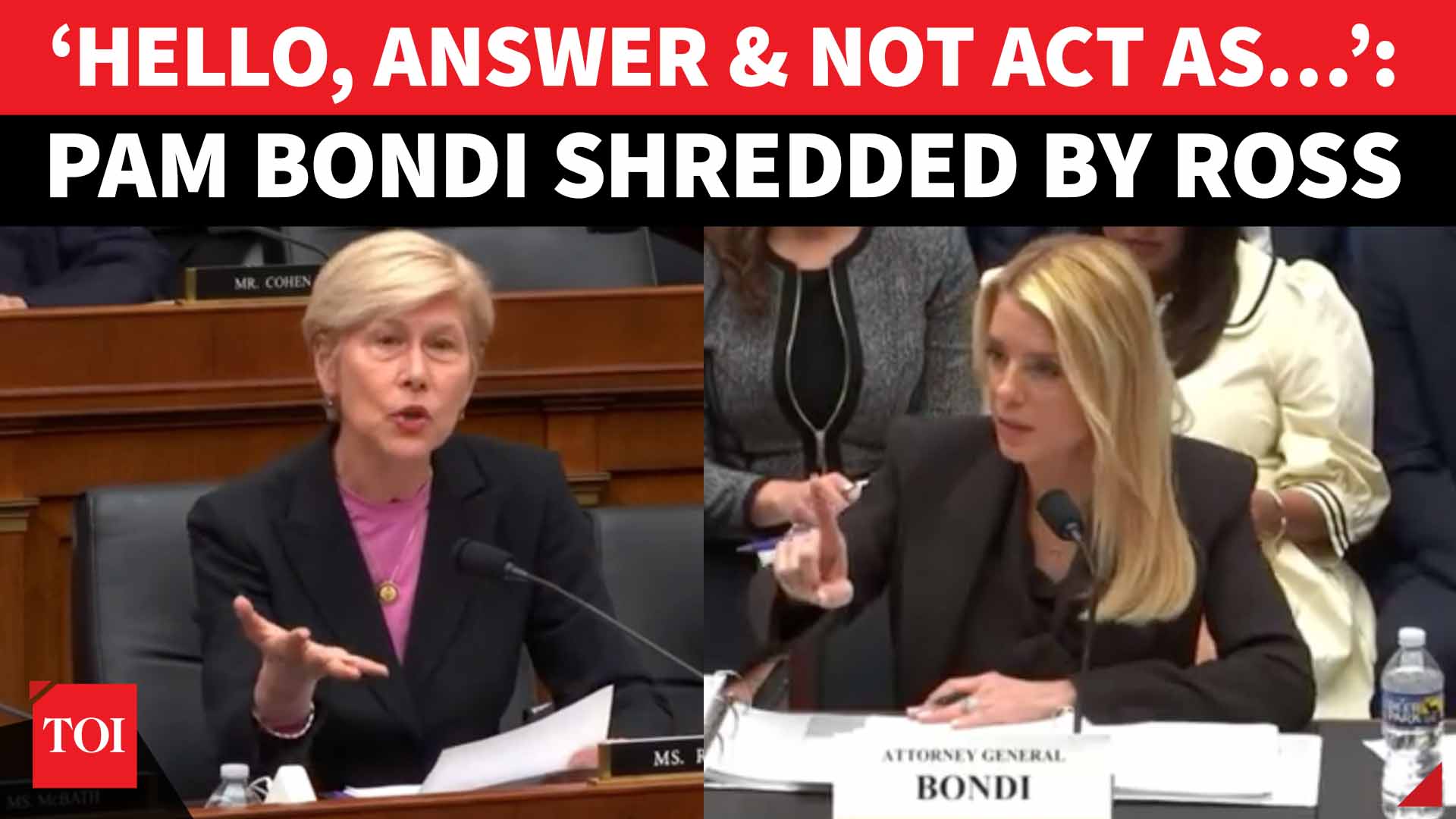 Ross Lashes Pam Bondi After Her Shocking Epstein Case &lsquo;Excuse&rsquo; | Watch