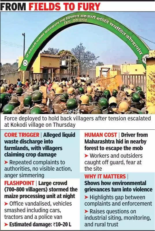 Pollution row boils over as villagers storm plant