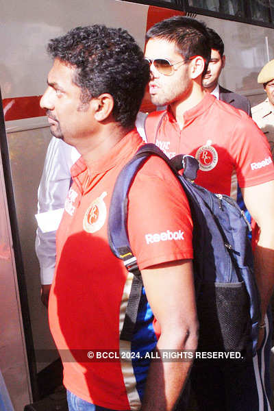 Cricketers at airport