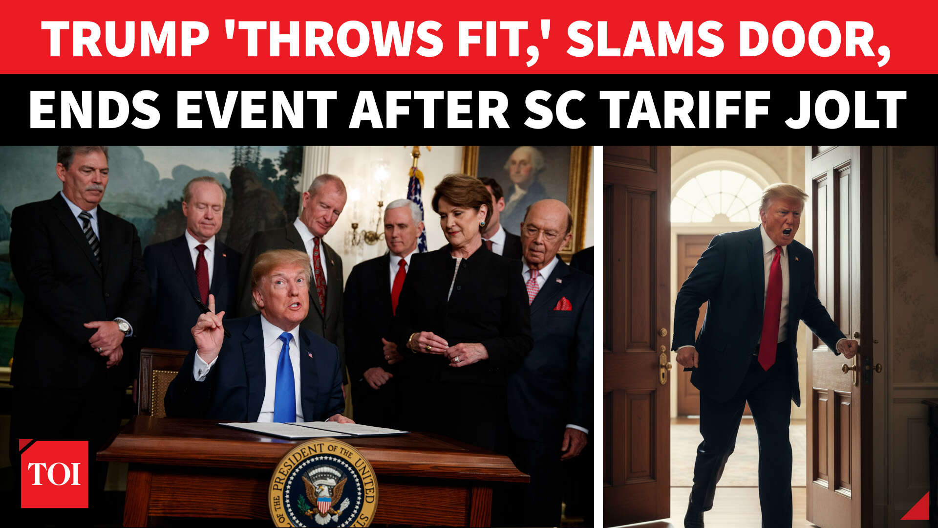 &lsquo;Disgrace&rsquo;: Trump Screams, Cuts Short State Governors&rsquo; Event After US SC Tariff Ruling