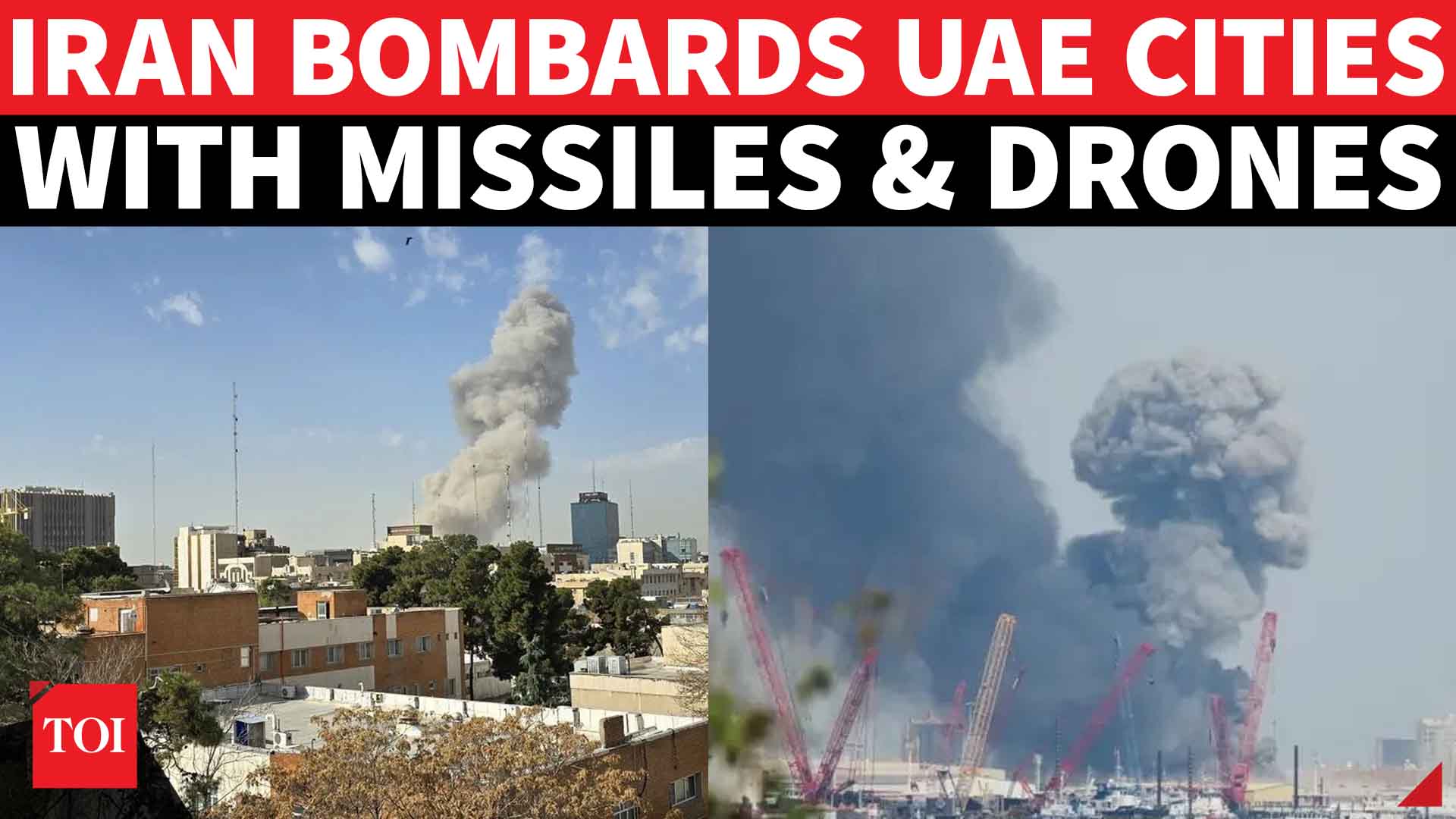 Iran Missiles, Drones Hit UAE Capital; Airports and Naval Port Targeted In Abu Dhabi, Dubai | WATCH