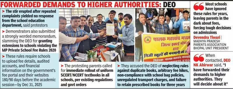 Parents gherao DEO office over no action against schools&rsquo; &lsquo;violations&rsquo;