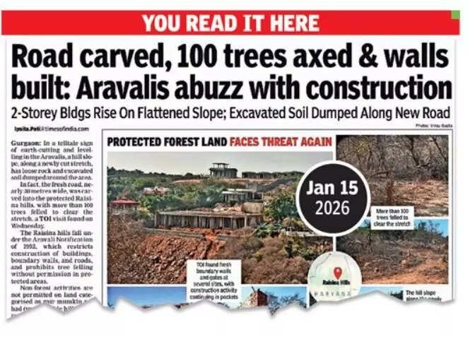 Joint panel set up in Haryana to probe illegal tree felling, construction in Raisina Aravalis