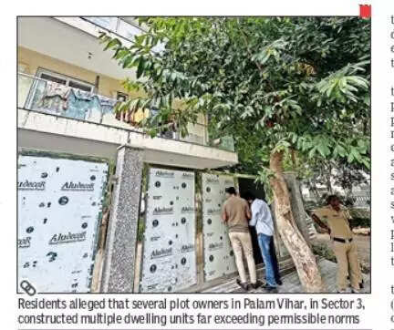 Illegal housing units in Gurgaon&rsquo;s Palam Vihar face sealing, water & power connections to be snapped