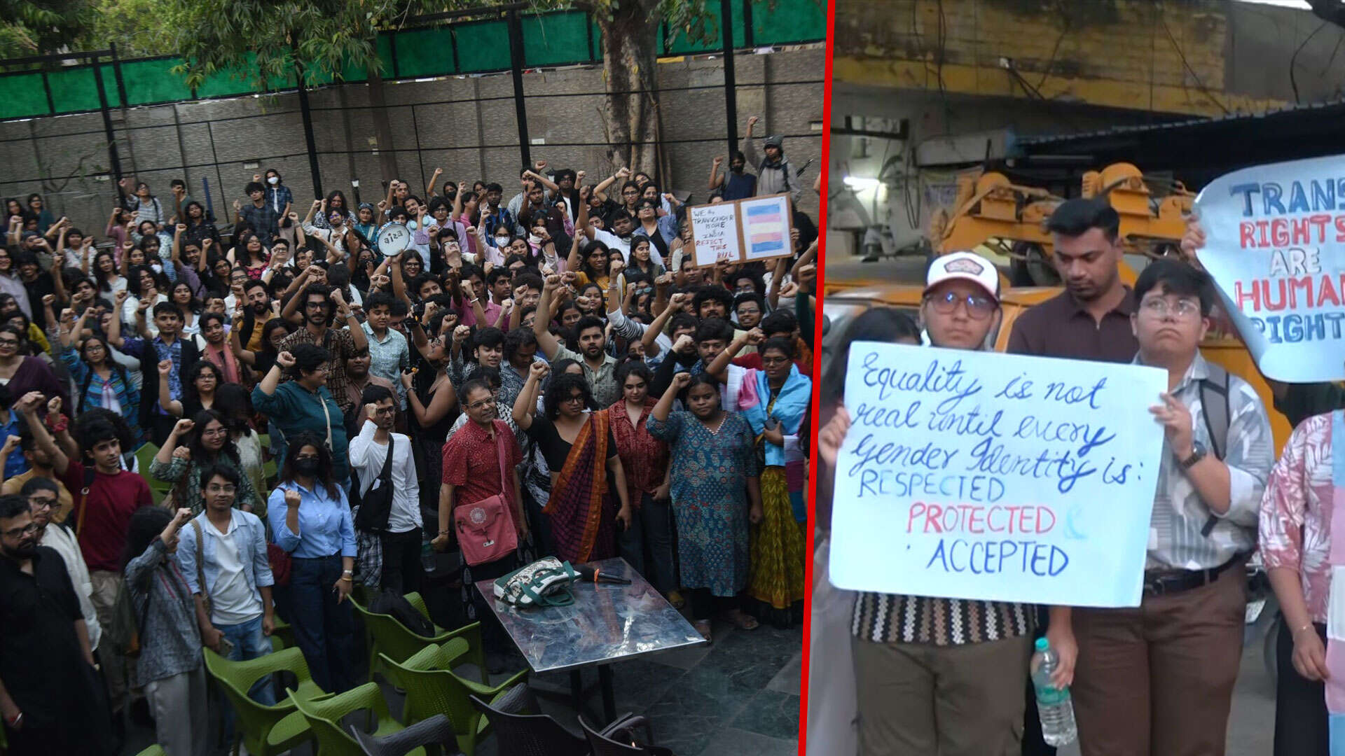 Transgender community protests against proposed amendment bill; Activists warn of diminished protections and rights
