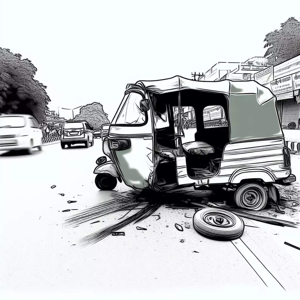 Hit by car, auto overturns on eway, driver dies